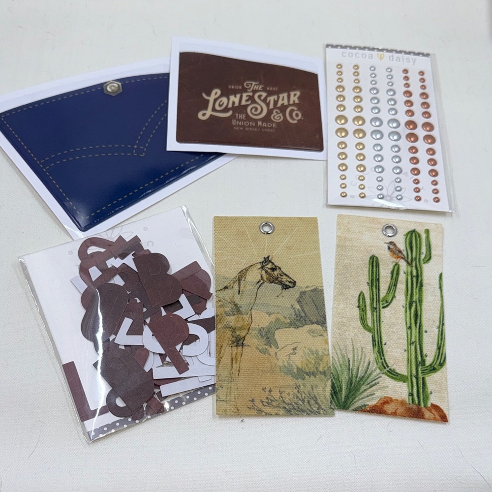 Cocoa Daisy *used Western Cowboy Craft Sticker March Memory Kit - 25+ pcs - Picture 10 of 10